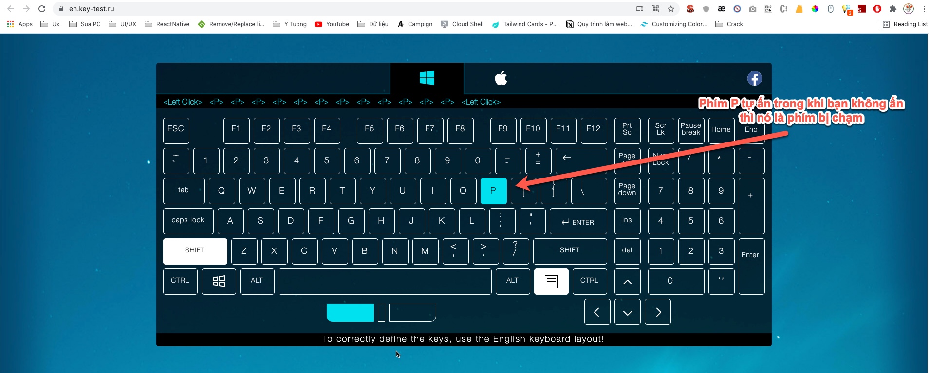 cách phát hiện phím bị chạm